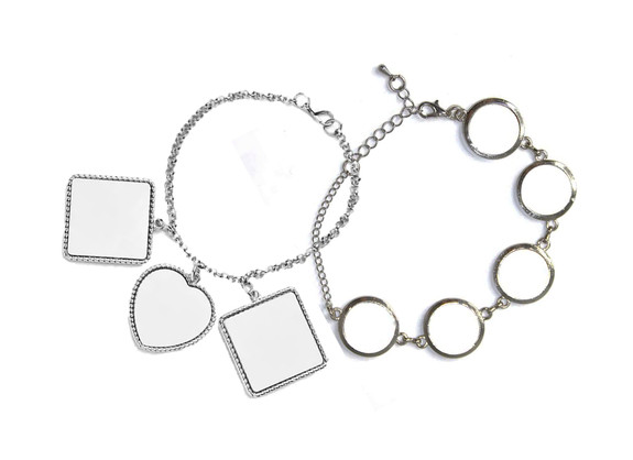 10 Pcs Blank Sublimation Woven Leather Bracelet Bezel Bracelet Blanks DIY  Gifts | eBay